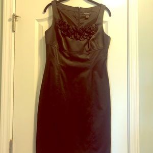 White House Black Market black satin dress